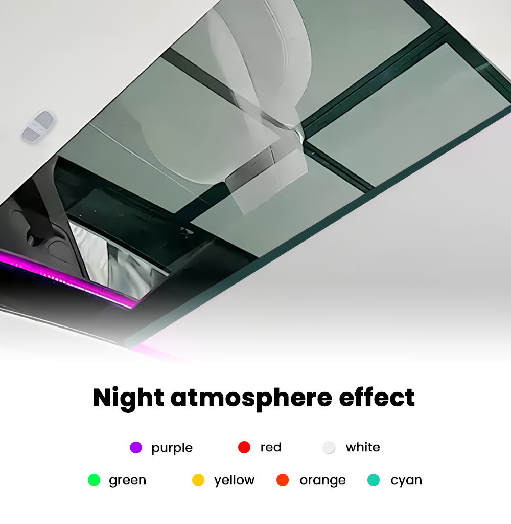 Tesla Model Y Power Sunshade Model Y Juniper Voice-Controlled Electric Sunshade with Ambient Lighting - Roller Style Model Y Accessories Tesstudio®