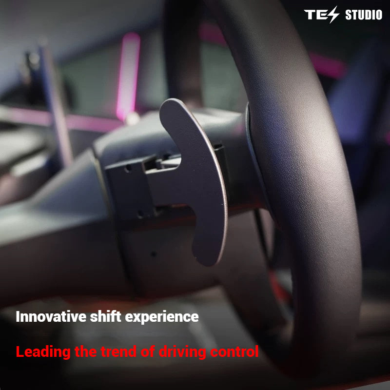 Tesla Model 3 Highland Model Y Juniper Steering Wheel Shift Paddles Extension Steering Wheel Accessories Tesstudio®