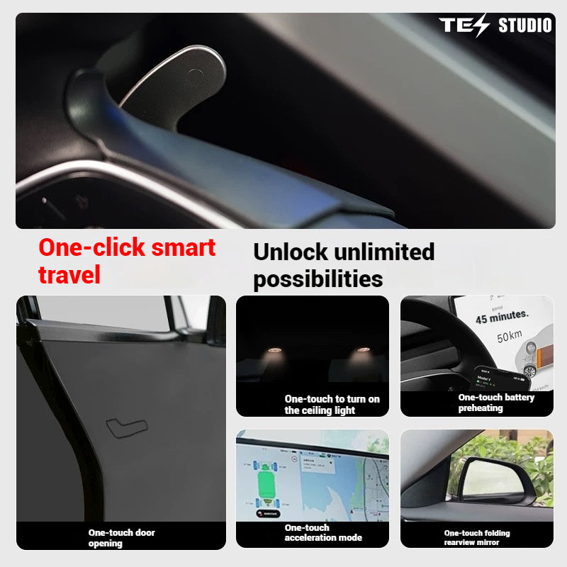 Tesla Model 3 Highland Model Y Juniper Steering Wheel Shift Paddles Extension Steering Wheel Accessories Tesstudio®