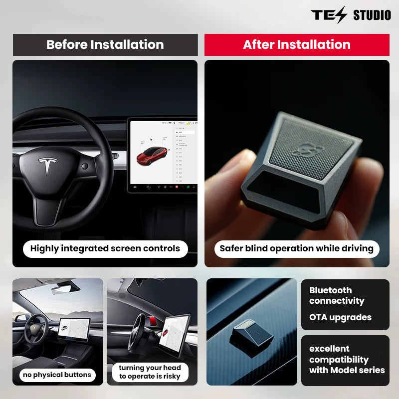 Tesla Model 3/Y Interior Accessories Physical Bluetooth Commander Buttons Tesstudio®