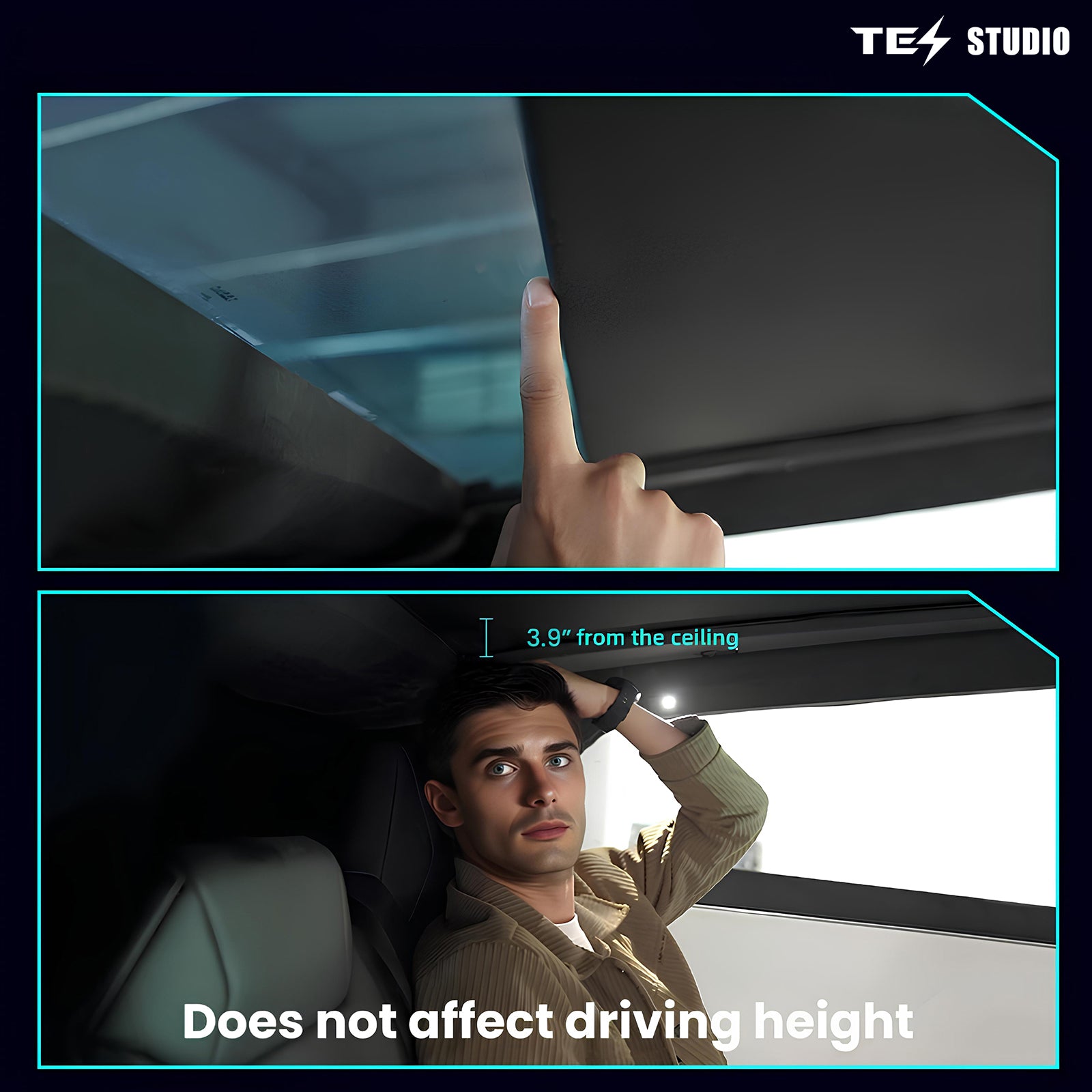 Tesla Cybertruck Electric Sunshade Cybertruck Powered Glass Roof Sunshade Tesstudio®