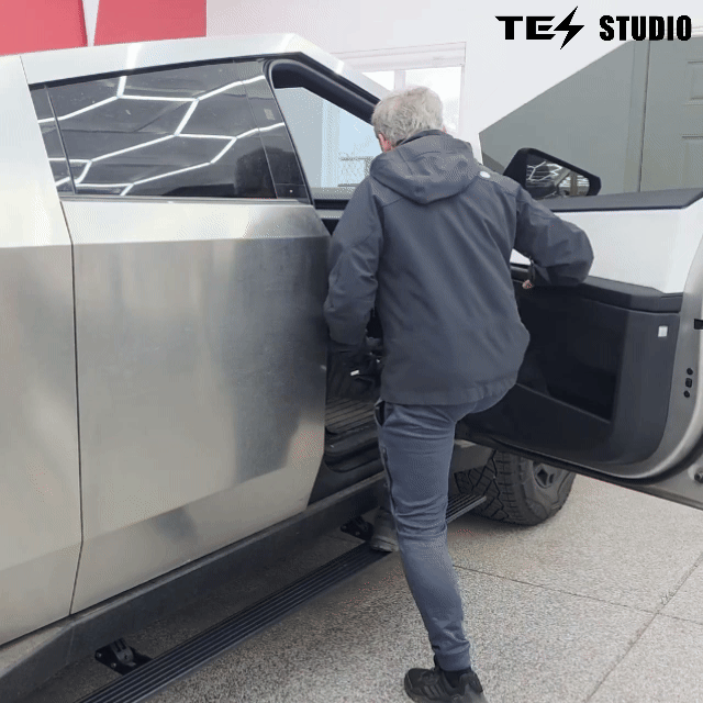 Tesla Cybertruck Power Running Boards Electric Side Steps App Control/With Ambient Light Tesstudio®