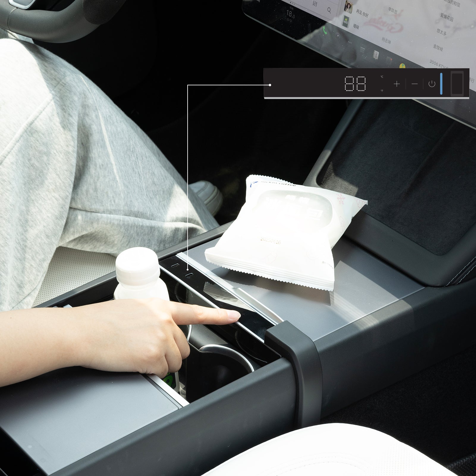 Tesla Model 3 Highland Portable Fridge Cooler With Control Expansion Dock Interior Accessories Tesstudio®