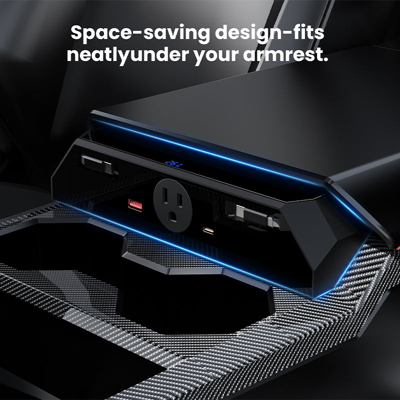 Center Console 110V/USB Charger Hub Outlet With 110V(AC)/5V For Tesla Cybertruck