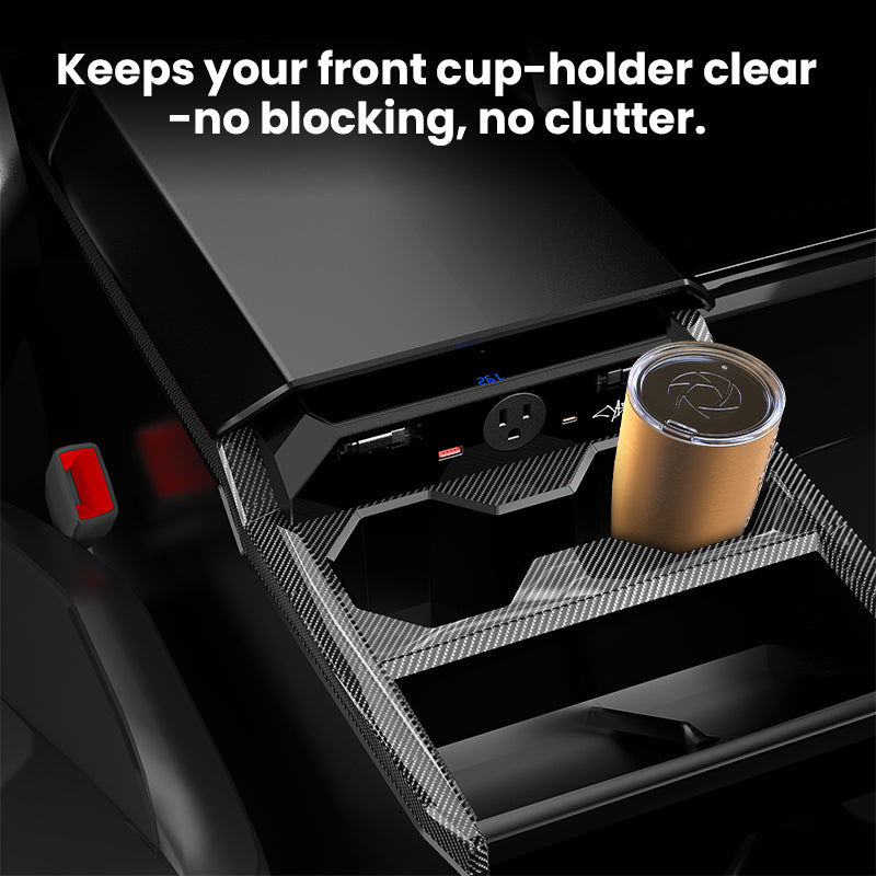 Center Console 110V/USB Charger Hub Outlet With 110V(AC)/5V For Tesla Cybertruck