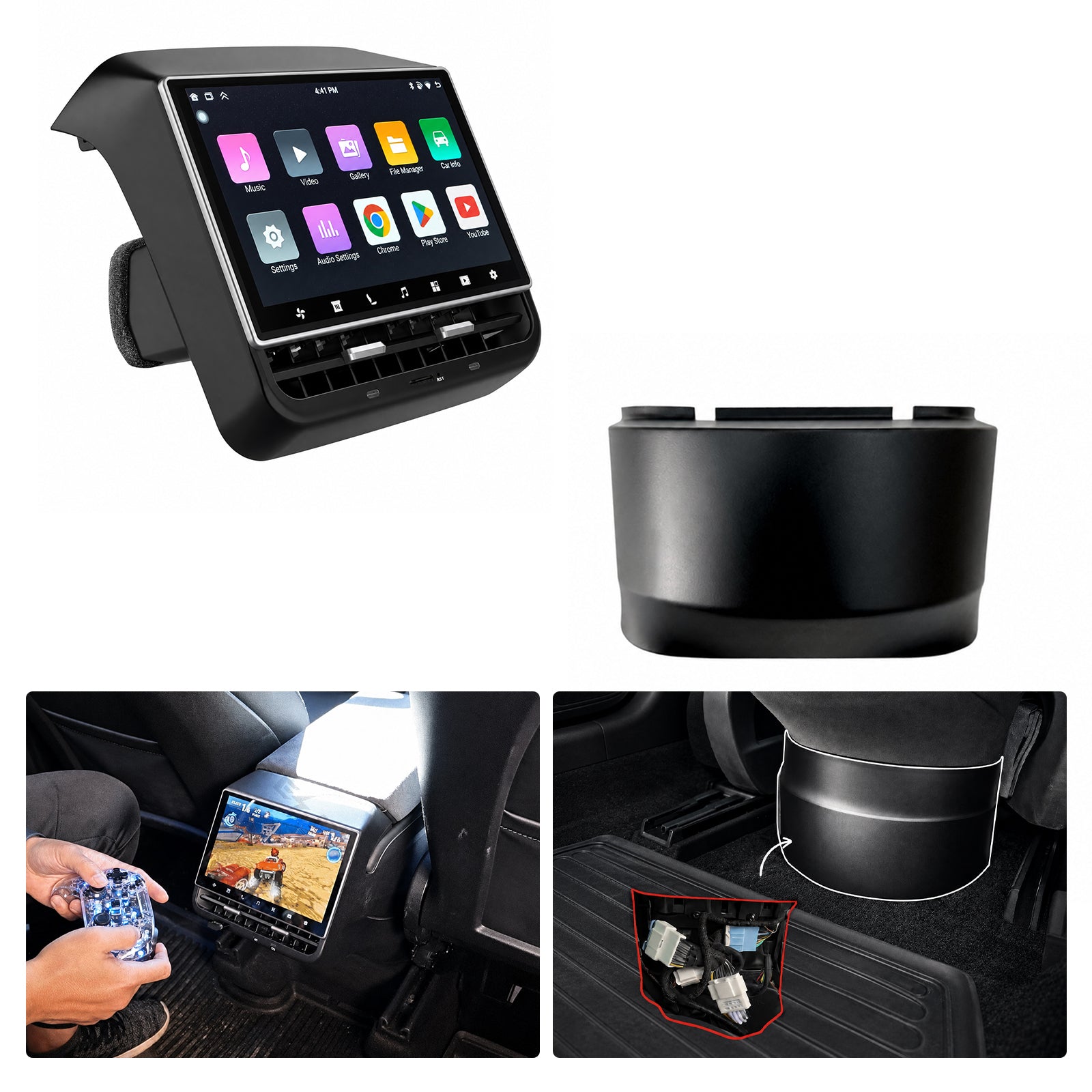 Tesla Model 3/Y Rear Entertainment Screen – R89 Plus Display for Road Trips