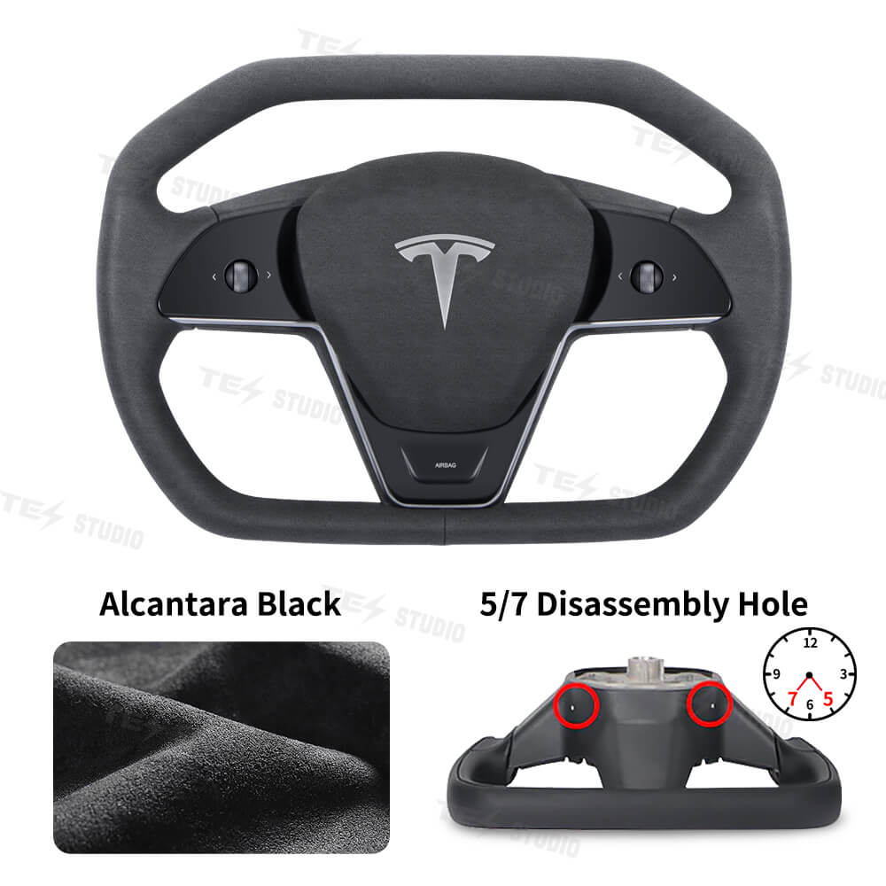 Tesstudio Model 3/Y Cybertruck Style Steering Wheel for Tesla