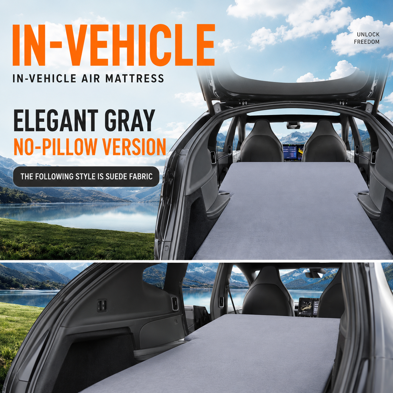 Trunk Air Mattress Kit for Tesla Model Y L 6-Seat, with Support Board and Air Pump