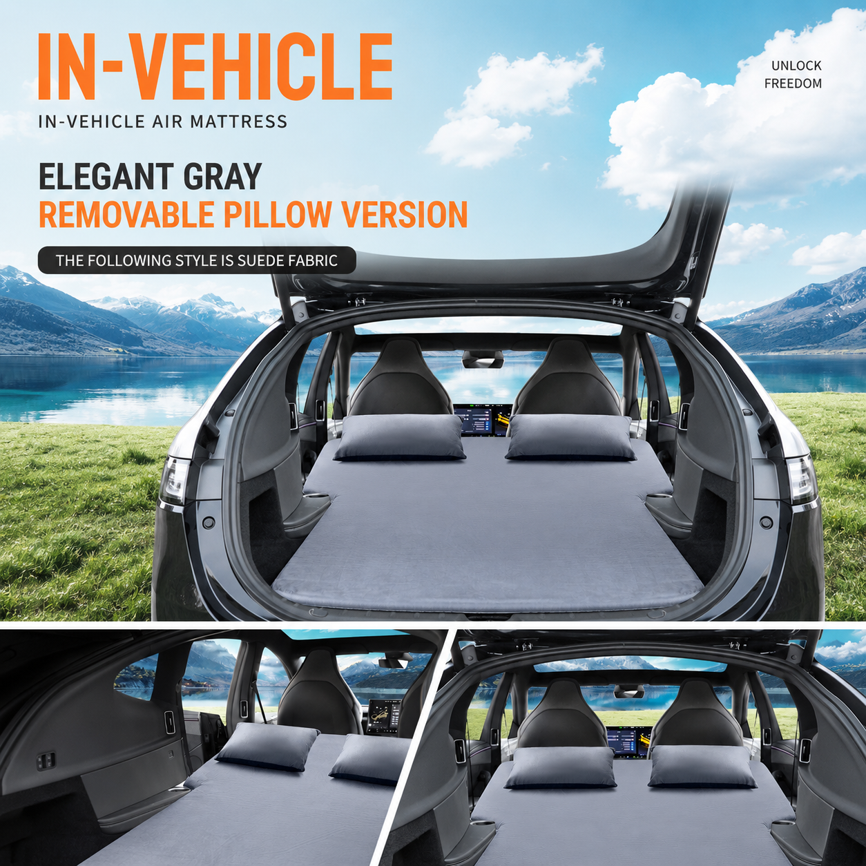 Trunk Air Mattress Kit for Tesla Model Y L 6-Seat, with Support Board and Air Pump