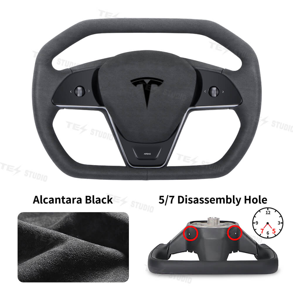 Tesstudio Model 3/Y Cybertruck Style Steering Wheel for Tesla