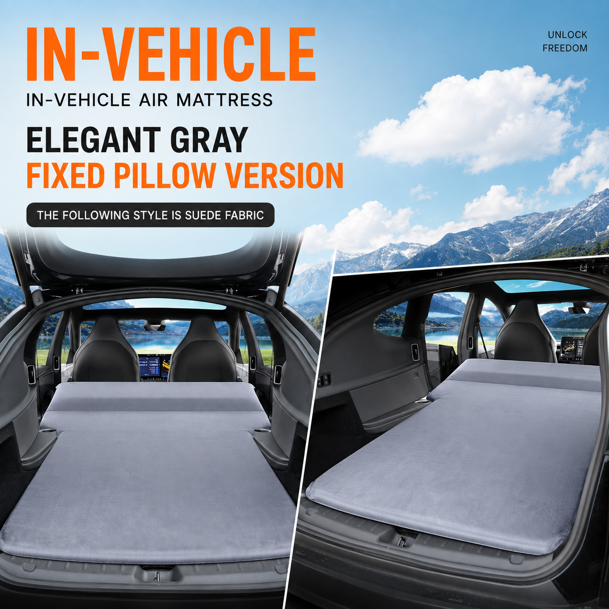 Trunk Air Mattress Kit for Tesla Model Y L 6-Seat, with Support Board and Air Pump