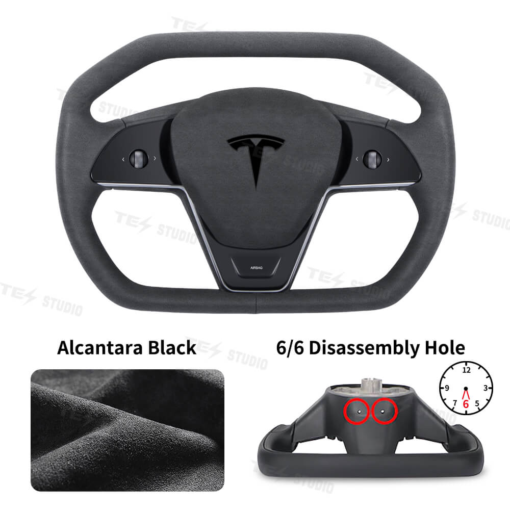 Tesstudio Model 3/Y Cybertruck Style Steering Wheel for Tesla