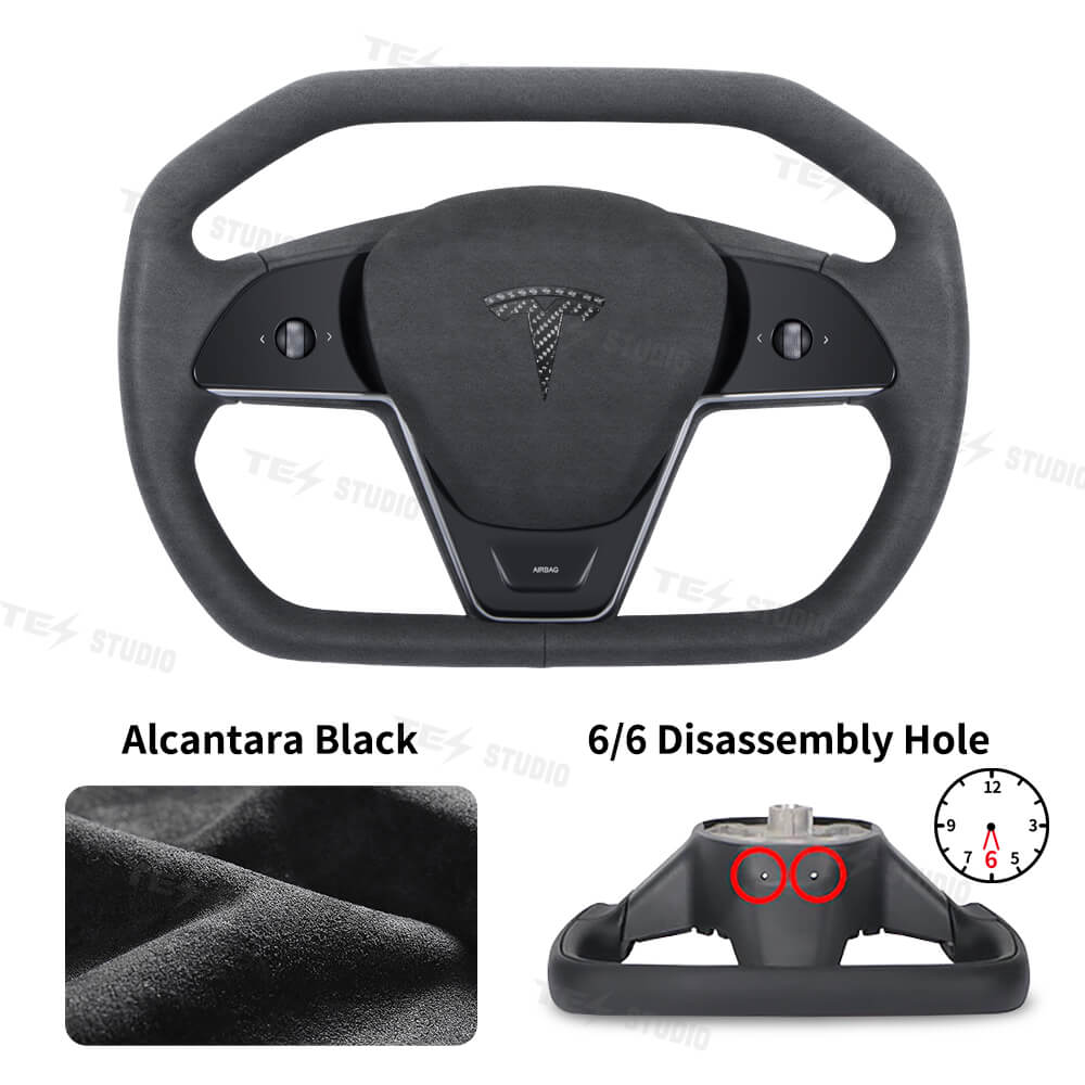 Tesstudio Model 3/Y Cybertruck Style Steering Wheel for Tesla