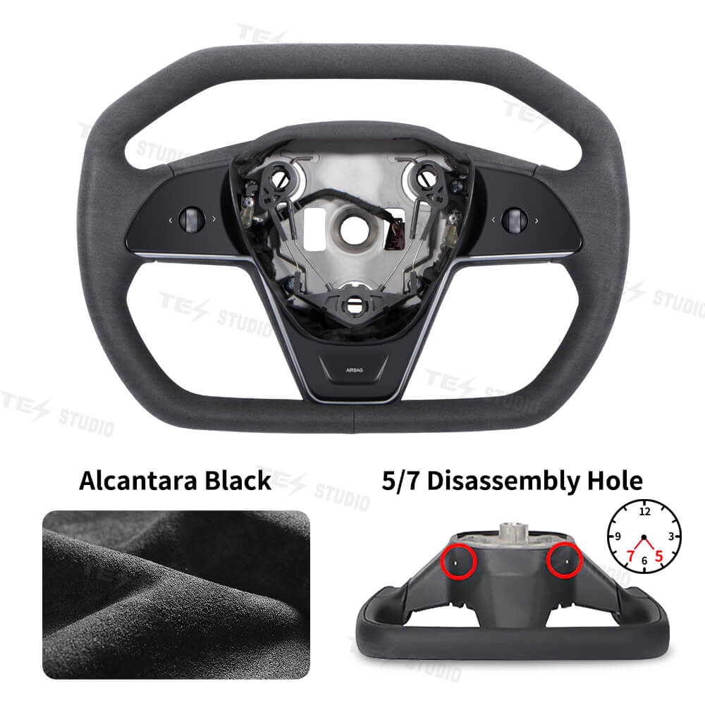 Tesstudio Model 3/Y Cybertruck Style Steering Wheel for Tesla