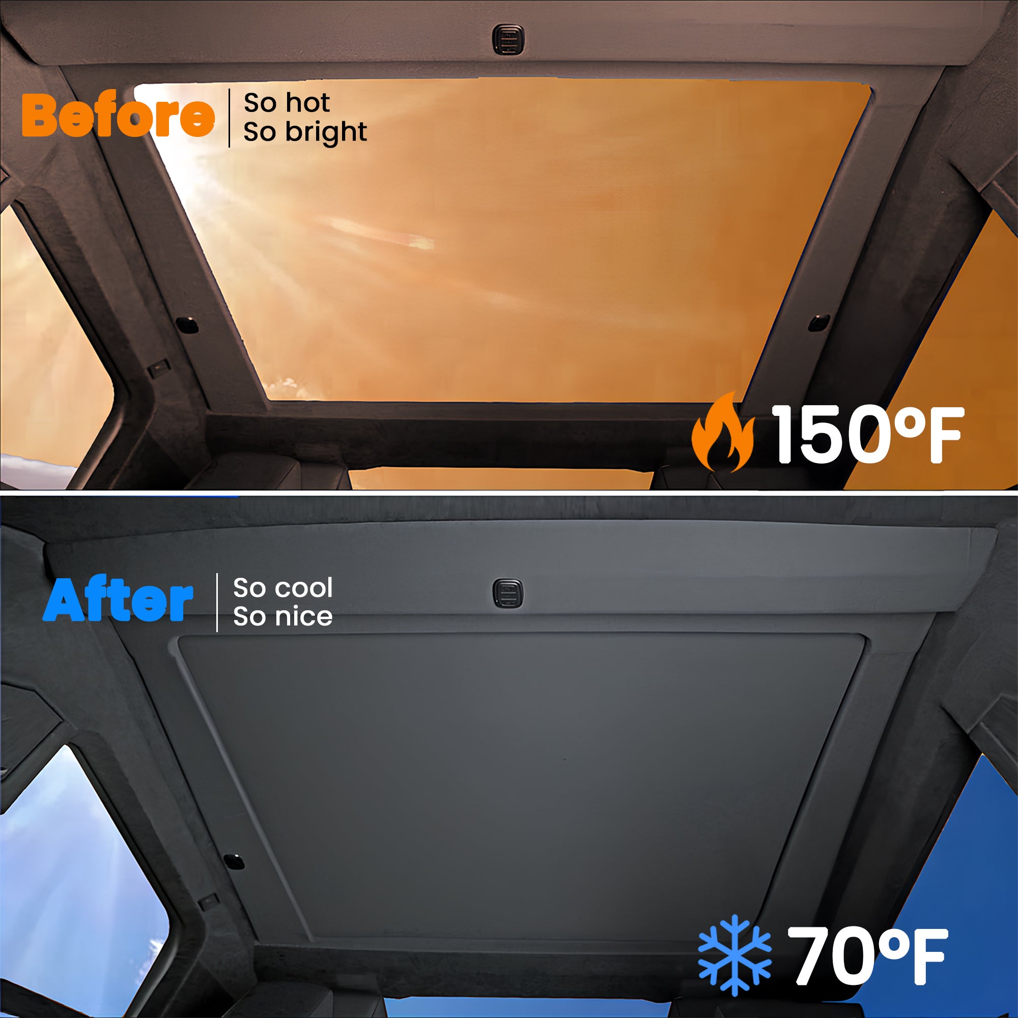 Voice-controlled Electric Sunshade Powered Glass Roof Sunshade For Tesla Cybertruck