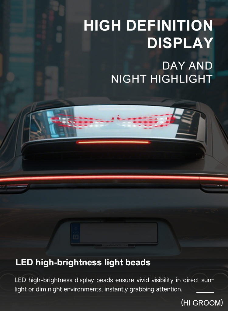 Multifunctional Bright Programmable Flex LED Display for Cars/SUVs/Trucks/Tesla/Multi-Scene