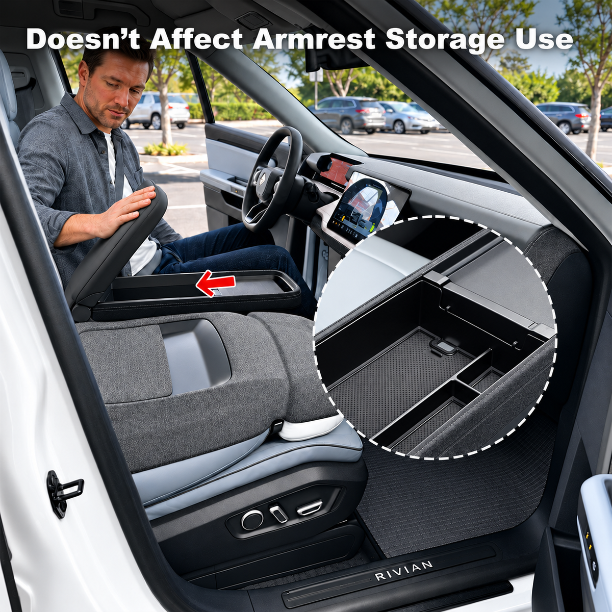 ABS Center Console Storage Organizer for Rivian R2 2026+