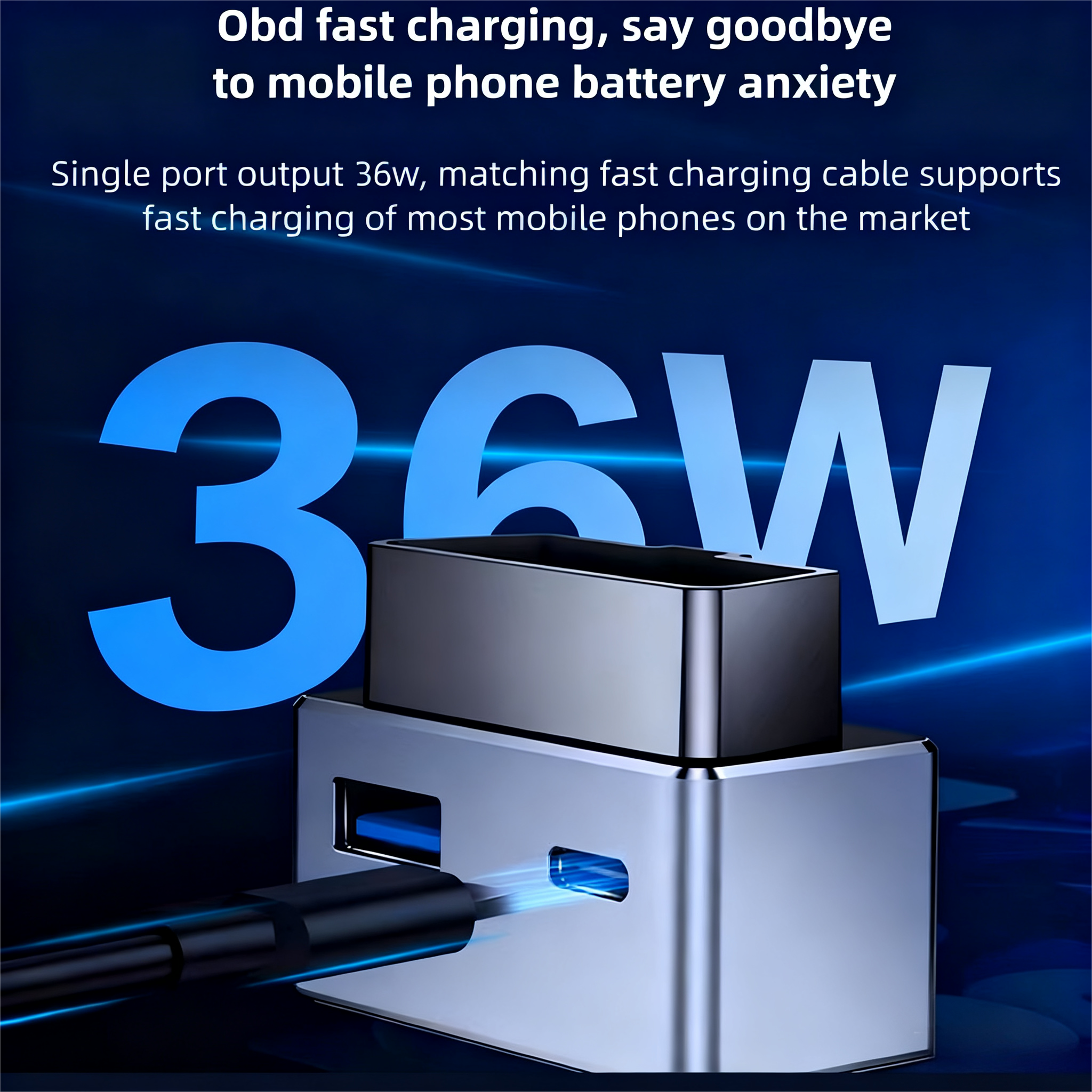 36W OBD Fast Charger with Dual Ports – Hidden Design, Stable Power, Wide compatibility for all Tesla models