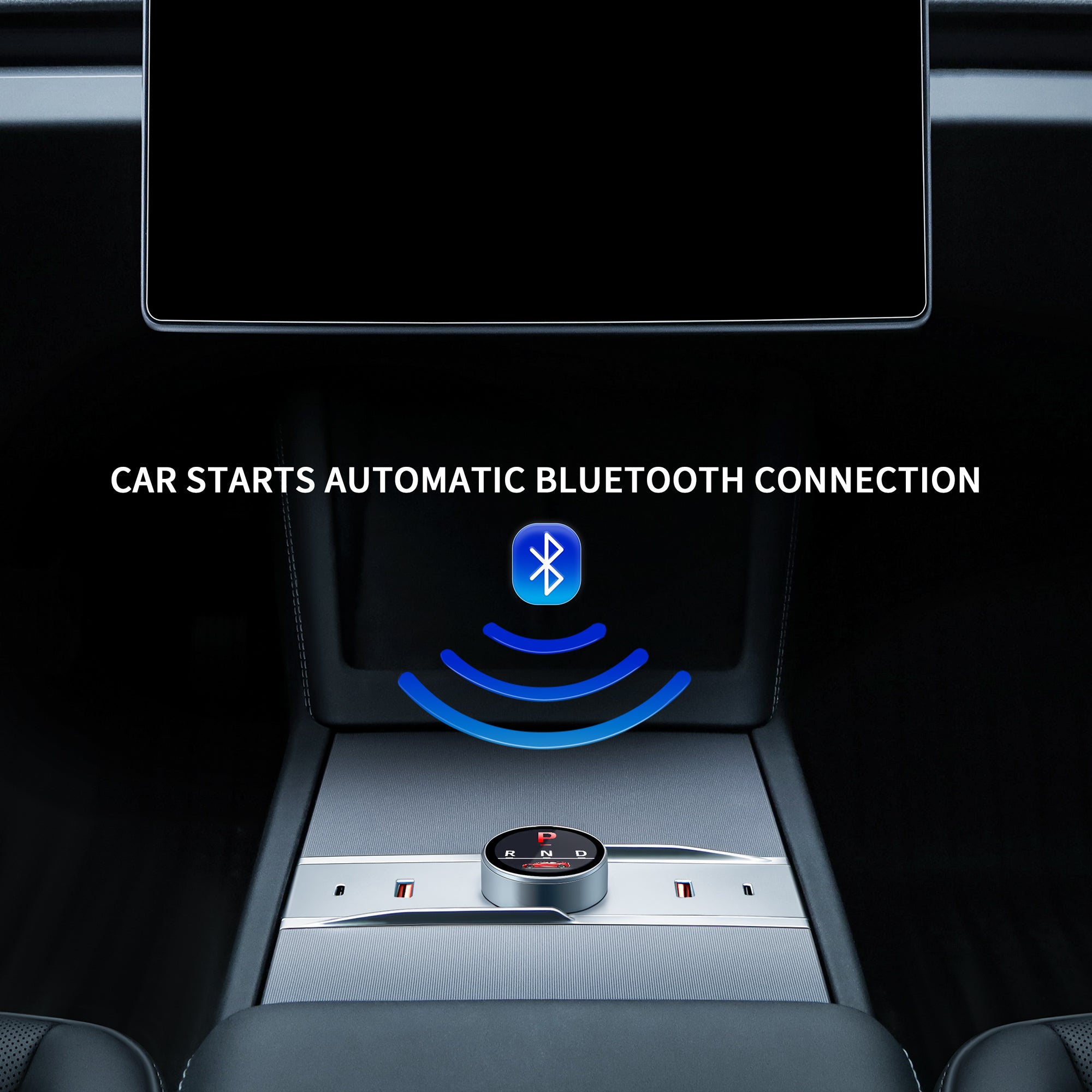 Smart Rotating Gear Shift Dock USB Hub for Tesla Model Y Juniper 2025
