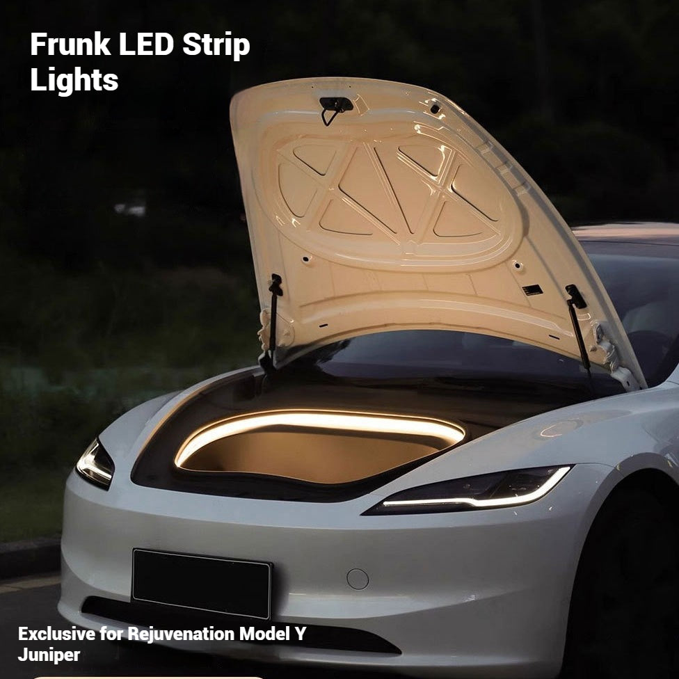Tesla Model Y Juniper Frunk Light Led Strip Lights Tesla Front Trunk Ambient Lights Tesstudio®