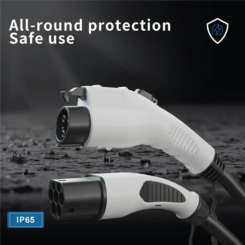 Type 2 Socket to Type 1/J1772 Vehicle EV Charging Cable