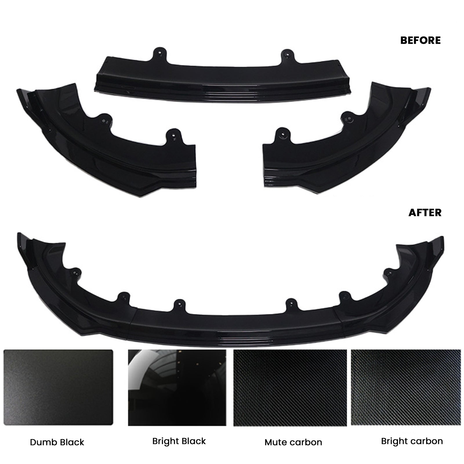 Tesstudio Tesla Model Y Front Bumper Lip Punch-Free Installation