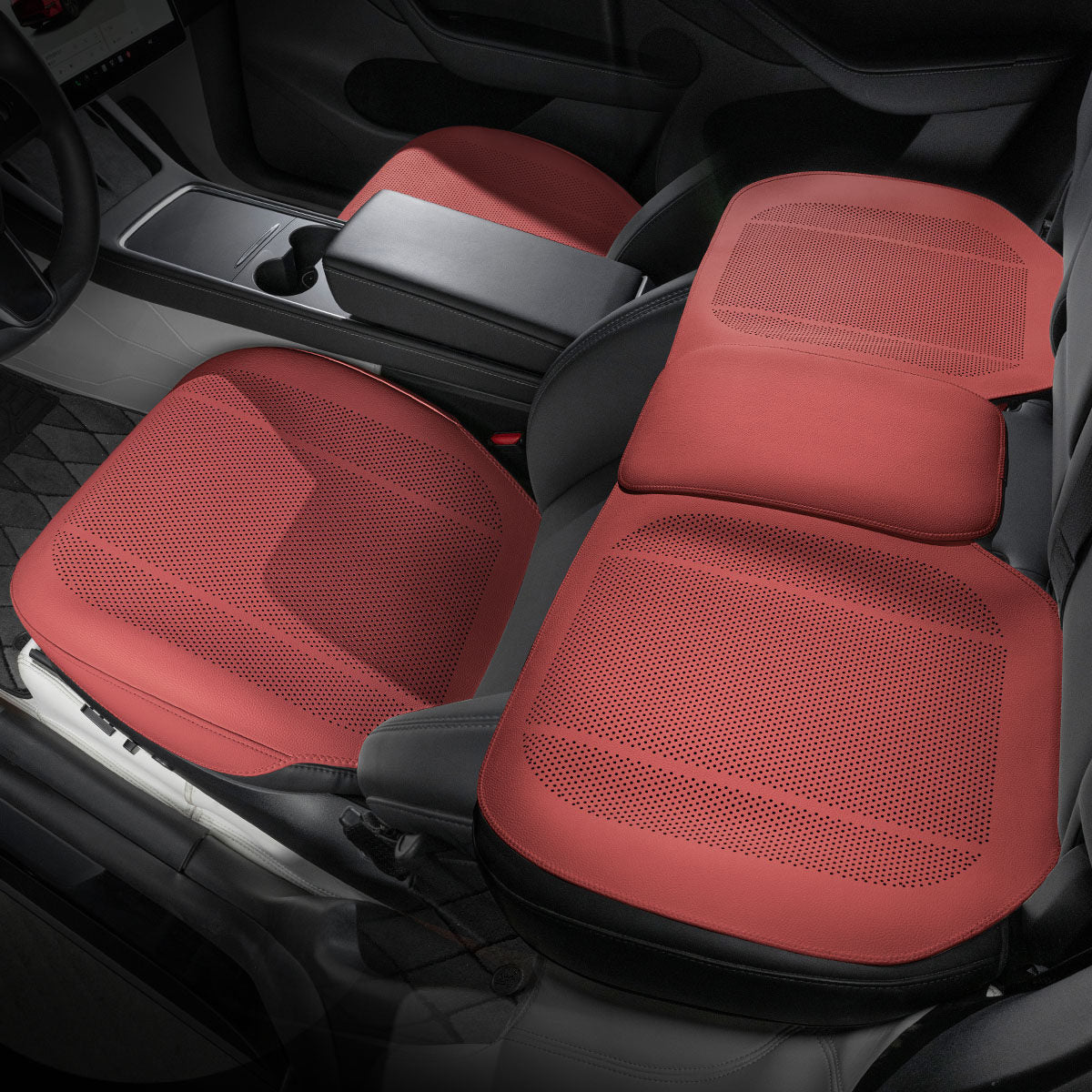 Universal Full-Coverage Breathable Nappa Leather Car Seat Cushion Cover