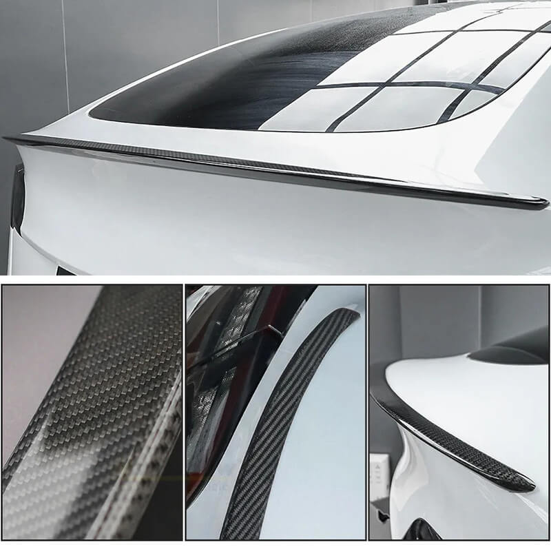 Tesla Model 3/Y Carbon Fiber Rear Trunk Lip Spoiler Tail Wing