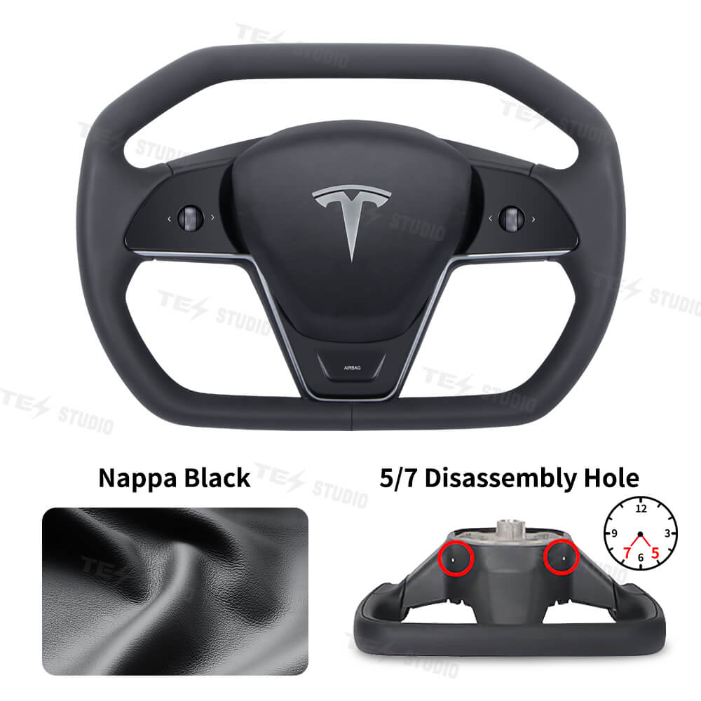 Tesstudio Model 3/Y Cybertruck Style Steering Wheel for Tesla