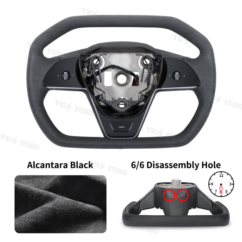 Tesstudio Model 3/Y Cybertruck Style Steering Wheel for Tesla