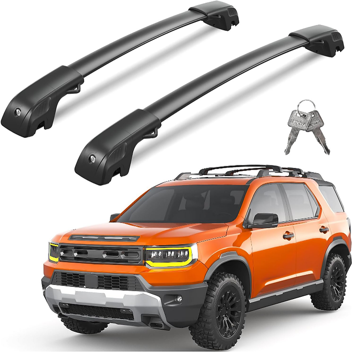 300 lbs Lockable Roof Rack Cross Bars for Honda Passport 2026 - Tesstudio