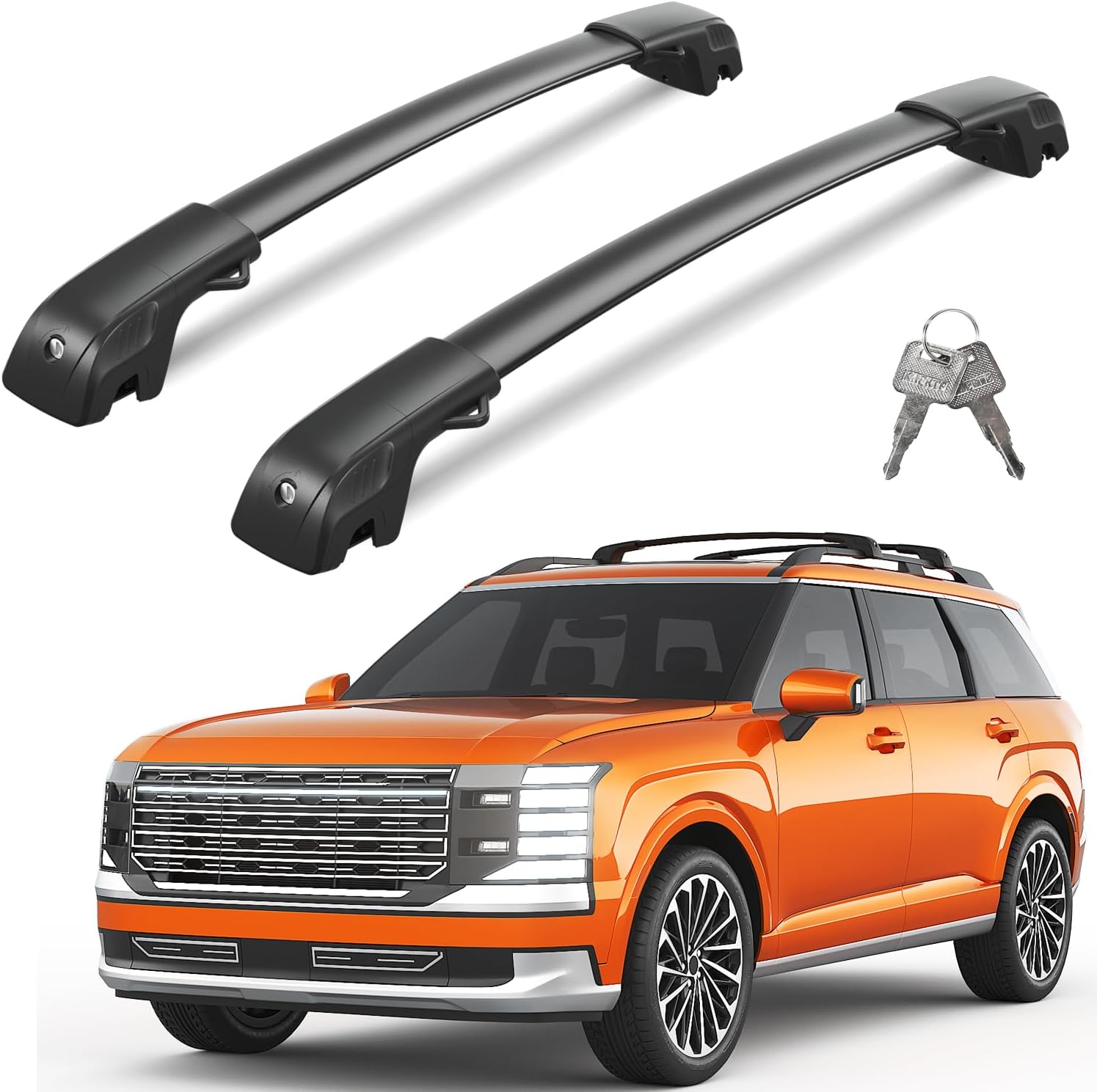 Hyundai Palisade cross bars 2026 — installed on vehicle roof rails