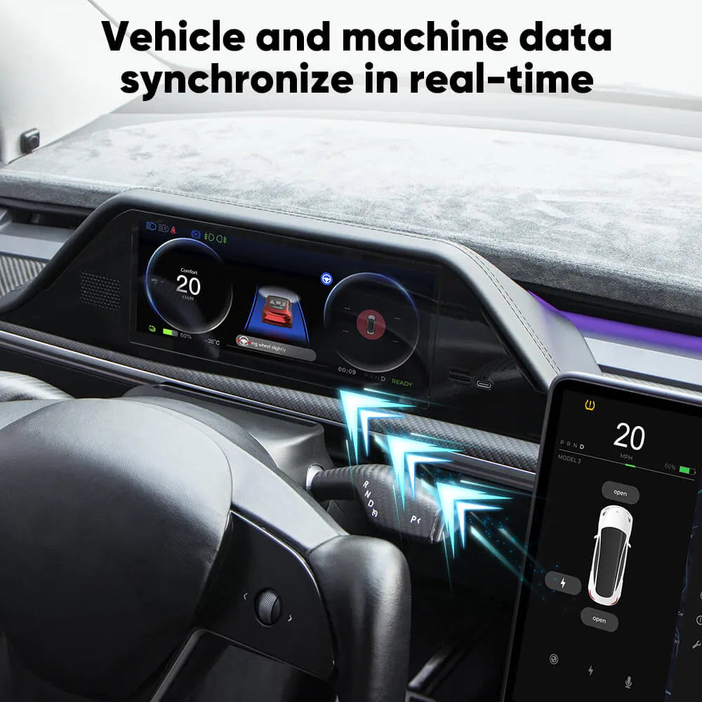 FY9-C Pro Smart Dashboard Display with Camera Tesstudio For Tesla Model 3/Highland 3 Model Y /Y Juniper