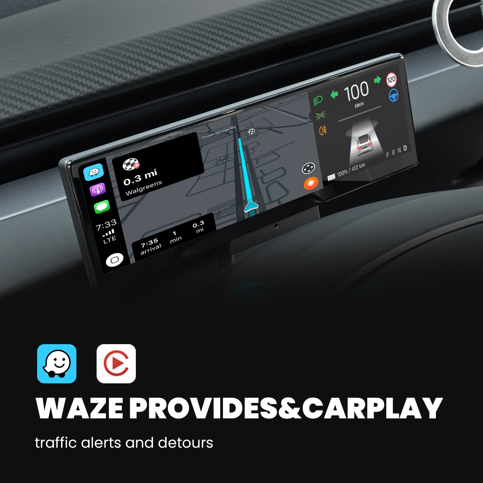 Model 3/Y/3 Highland/Model Y Juniper F88 8.8-In Touch Screen Instrument Cluster Tesstudio®