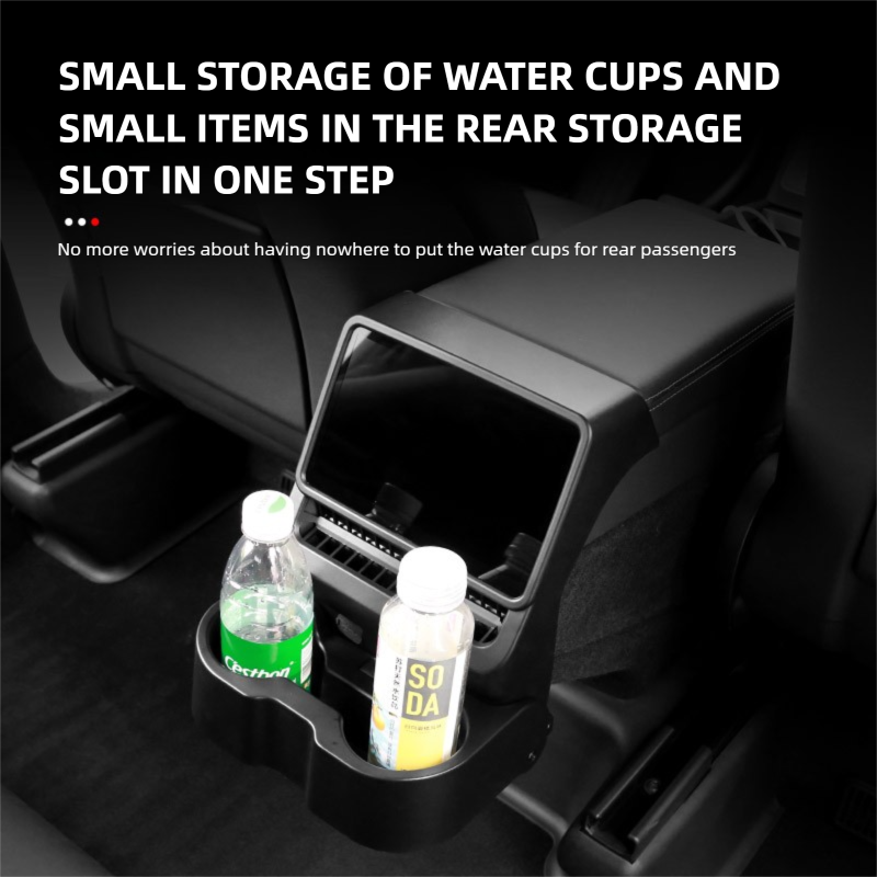 2025 2026 Rear Screen Cup Holder 3 in 1 for Model 3 Highland/ Model Y Juniper