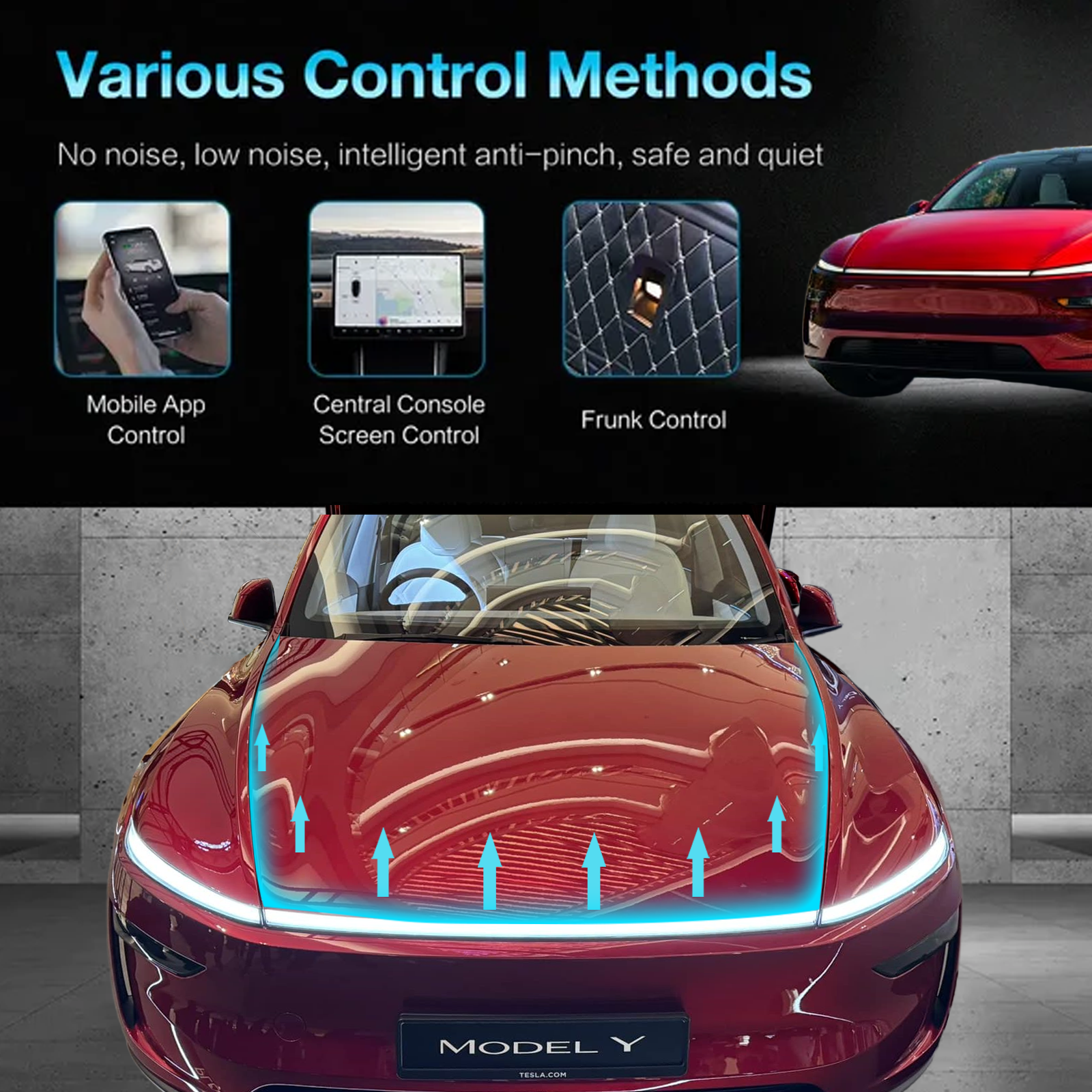 Power Frunk Silent Front Trunk Electric Suction Lock Version 8 For Tesla Model 3/Highland Model Y/Y Juniper