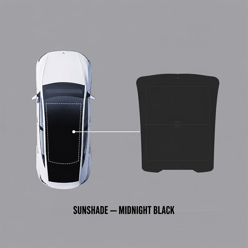 Manual Retractable & Foldable Roof Sunshade with Dual 1/4" Mounts and Magnetic Points for Tesla Model Y/Y Juniper