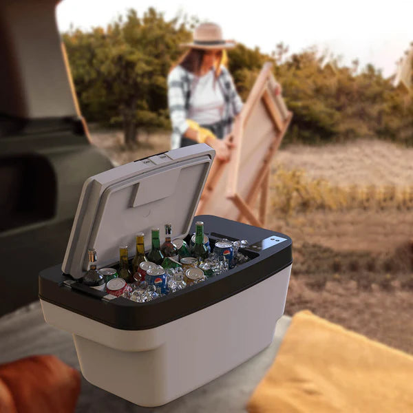 Tesla Model Y Cooler — fridge installed center console