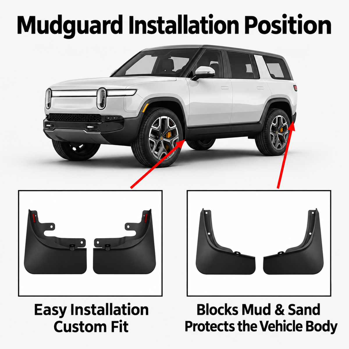Mud Flaps for Rivian R1S (2022–2025)