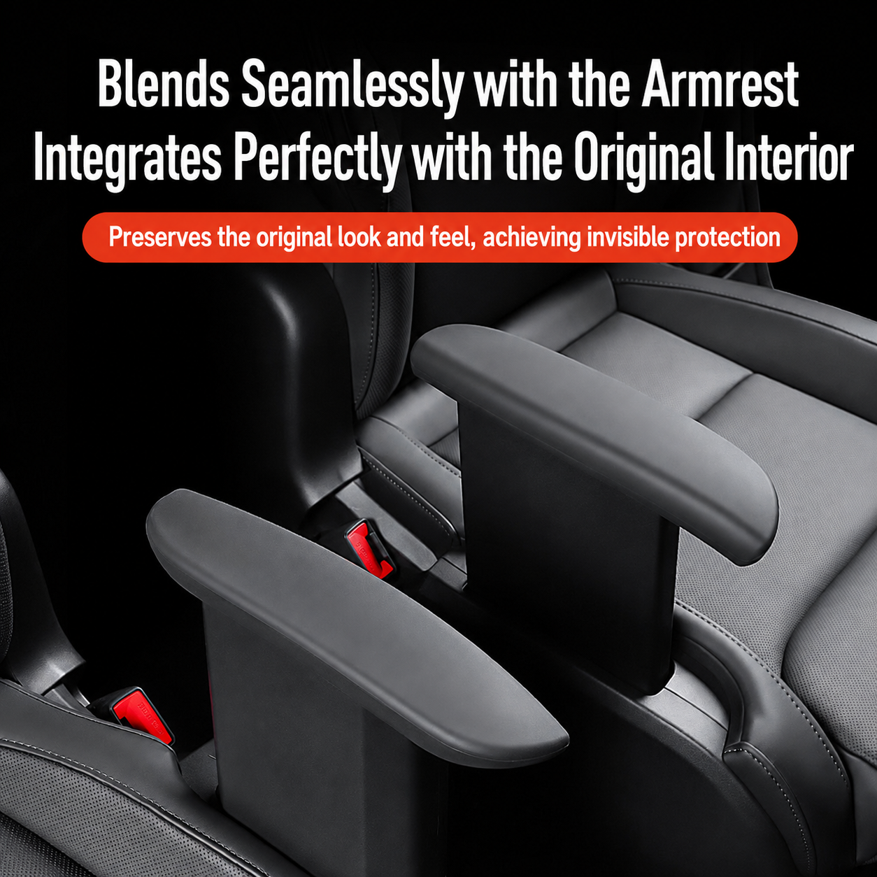 Second-Row Silicone Seat Armrest Cover for Tesla Model Y L 2025.11+