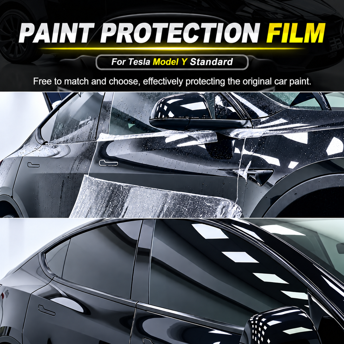 Pre-Cut TPU Clear Paint Protection Film Kit for Tesla Model Y Standard 2025.11+