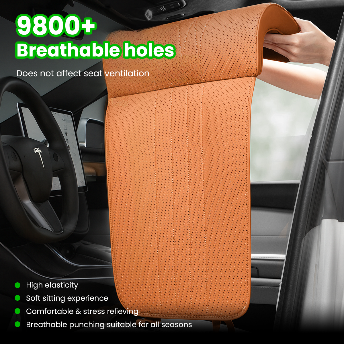 2026 Premium Nappa Leather Front Seat Leg Support Cushion For Model 3/3 Highland /Y/ Y Juniper