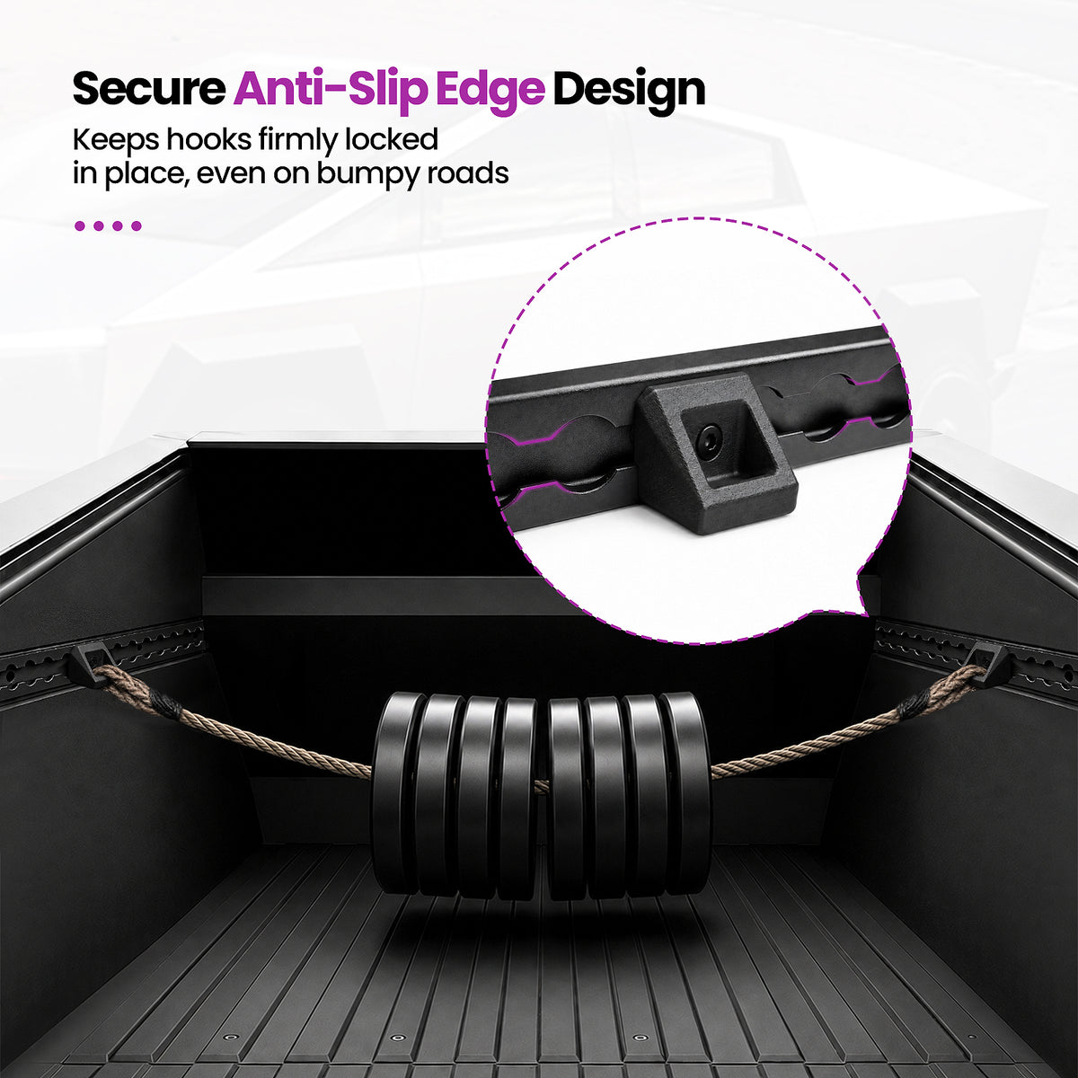 Cybertruck L-Track Cargo Tie-Down Kit with 4 Anchors