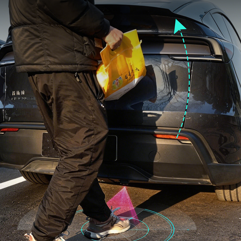 Kick-to-Open Rear Trunk Sensor System for Tesla Model Y