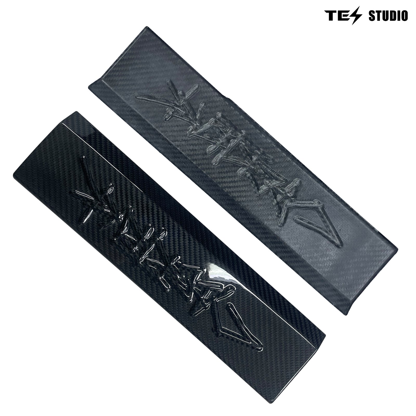 Tesla Cybertruck Sill Protector Real Carbon Fiber Front Door Sill Panel Door Step Kit Tesstudio® (2 Pcs)