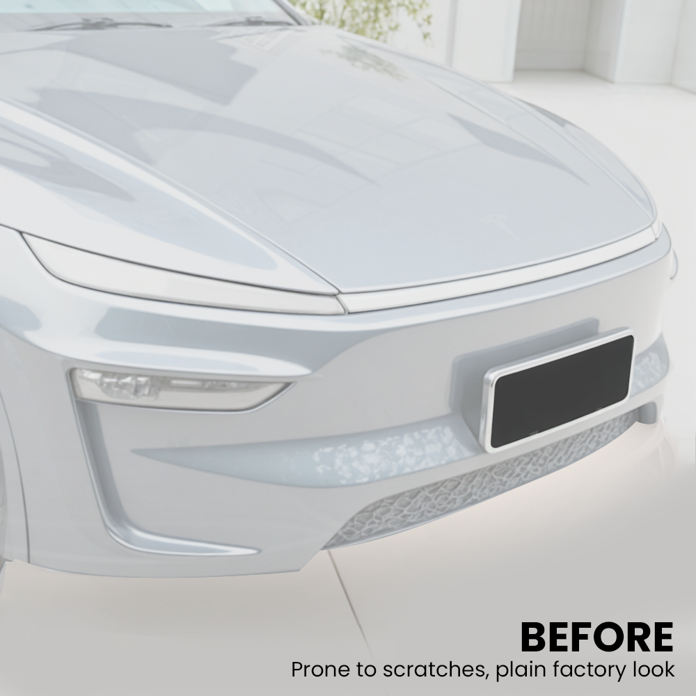 Tesstudio Tesla Model Y Front Bumper Lip Punch-Free Installation