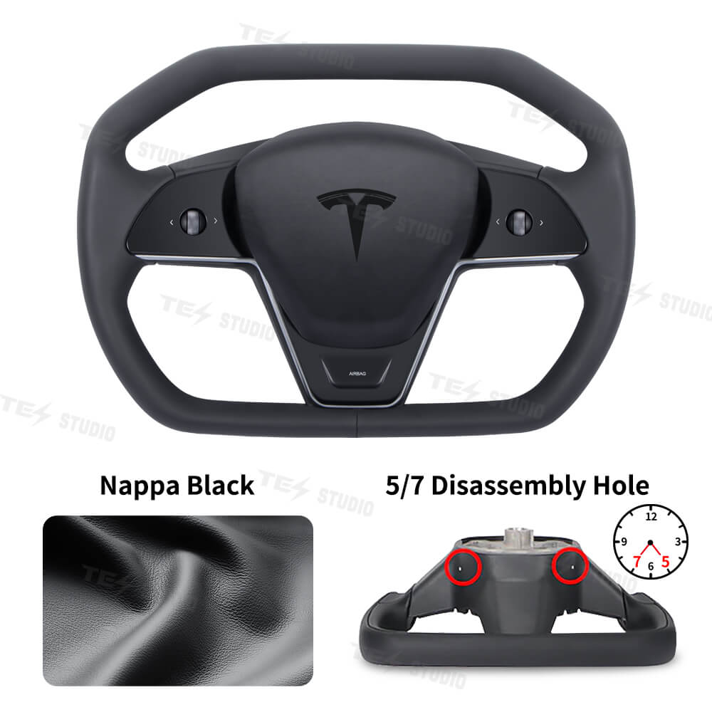 Tesstudio Model 3/Y Cybertruck Style Steering Wheel for Tesla