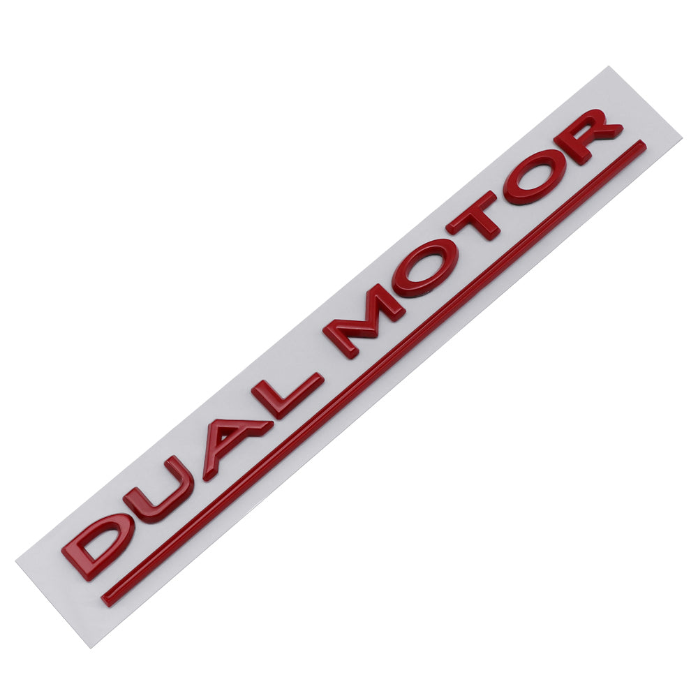'Dual Motor' Decal Rear Trunk Emblem For Tesla All Model 3 Y S X