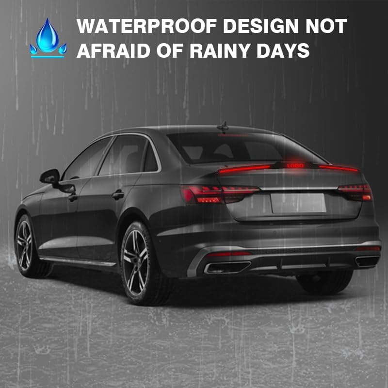 3-Segment Carbon Fiber Tail Light – Waterproof, Adjustable (120-130cm), 15° Bendable, High Brightness/Flow/Stacking Modes + Brake/Turn Signals Fits 99% Vehicles.