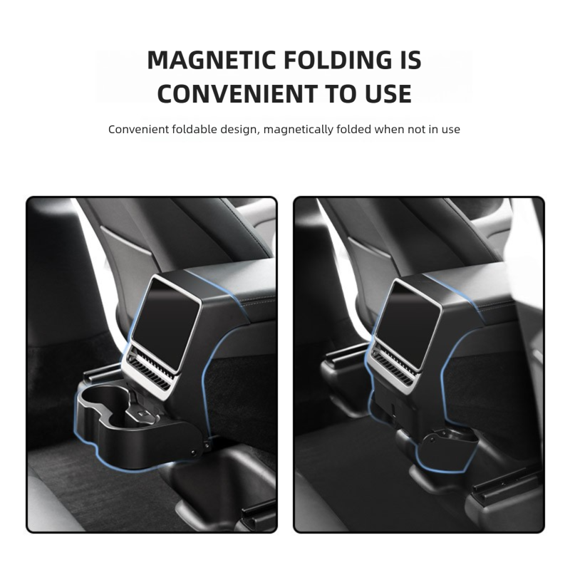 2025 2026 Rear Screen Cup Holder 3 in 1 for Model 3 Highland/ Model Y Juniper
